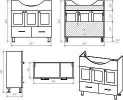 Misty Мебель для ванной Латте 85 L 2 ящика белая – фотография-3